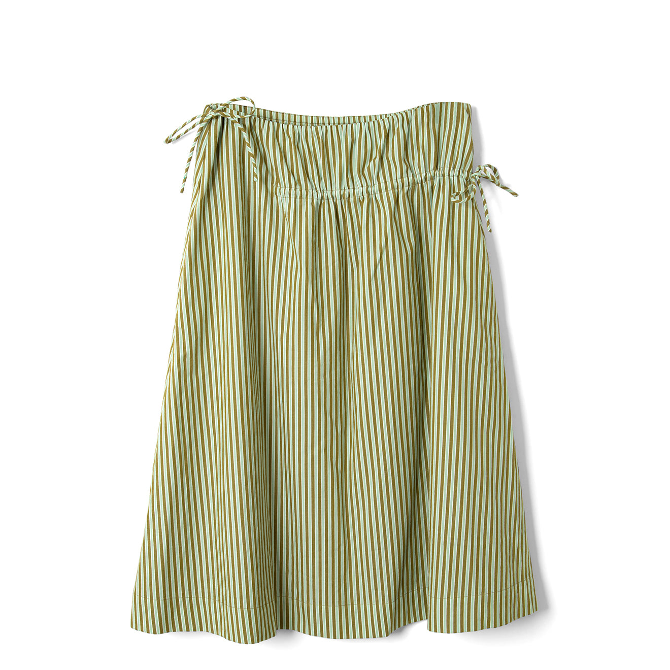 Damson Madder Caspia Volume Midi Skirt Basil