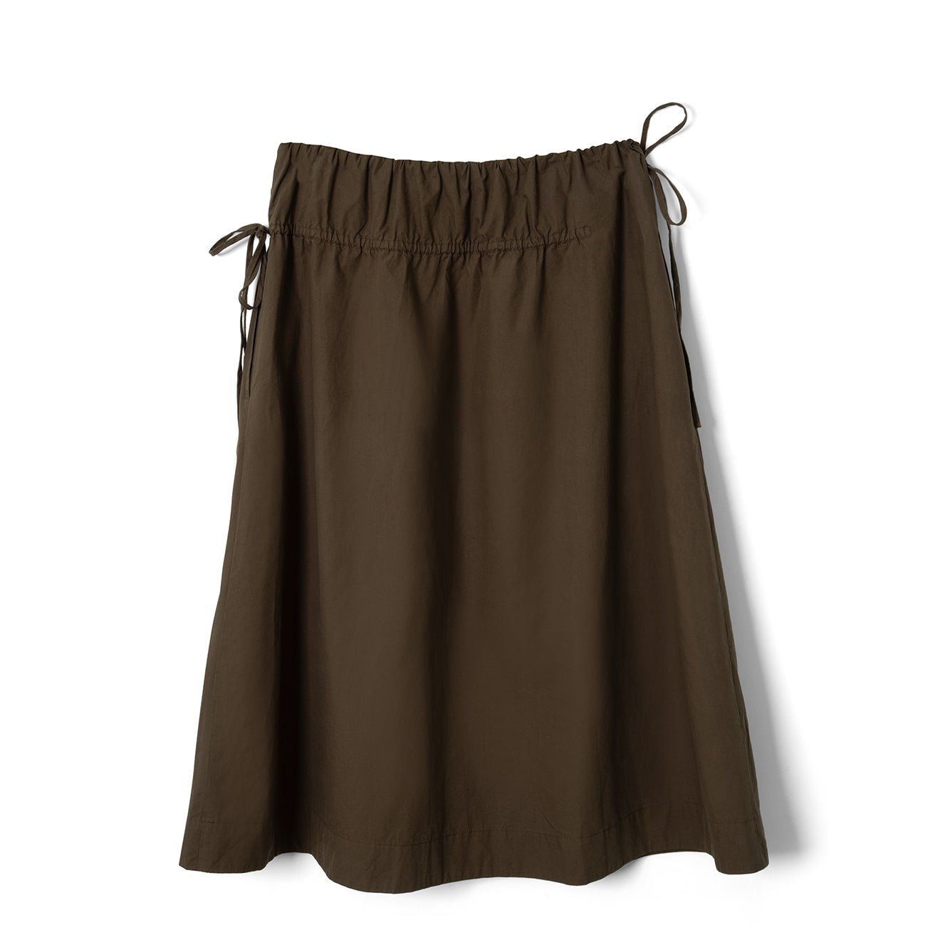 Damson Madder Caspia Volume Midi Skirt Choc