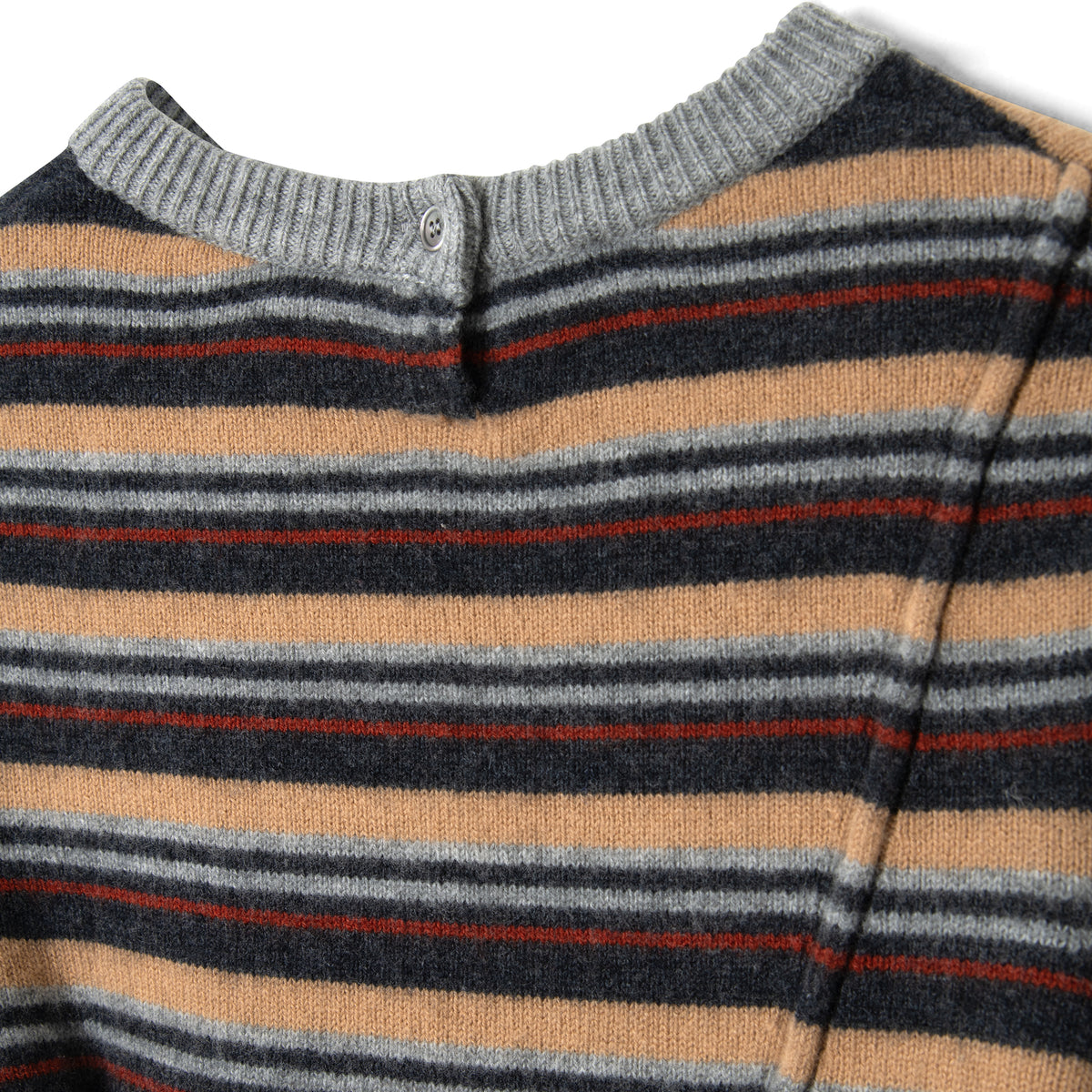 Damson Madder Clara Double Sleeve Merino Wool Jumper Stripe Multi