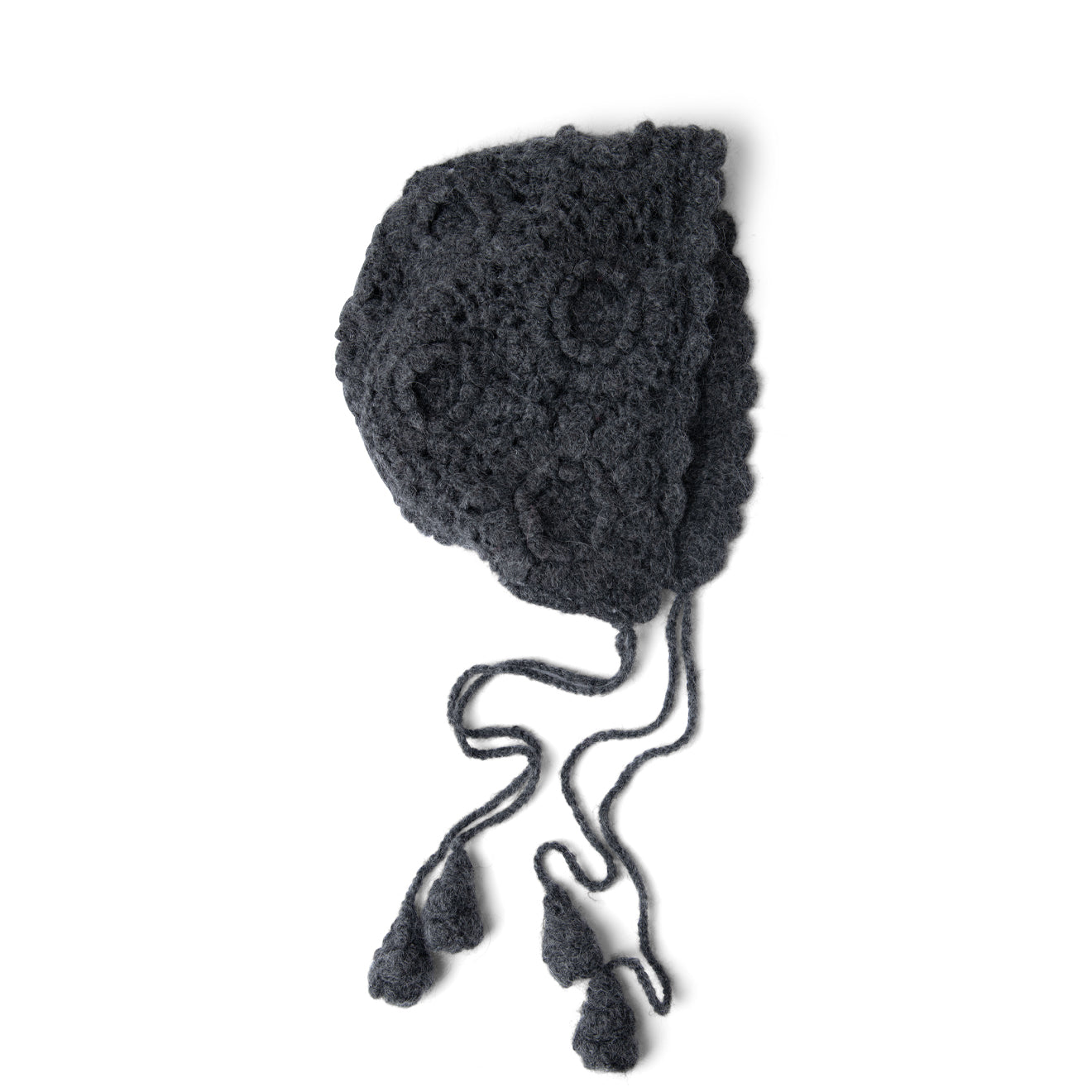 Damson Madder Crochet Bonnet Charcoal Marl