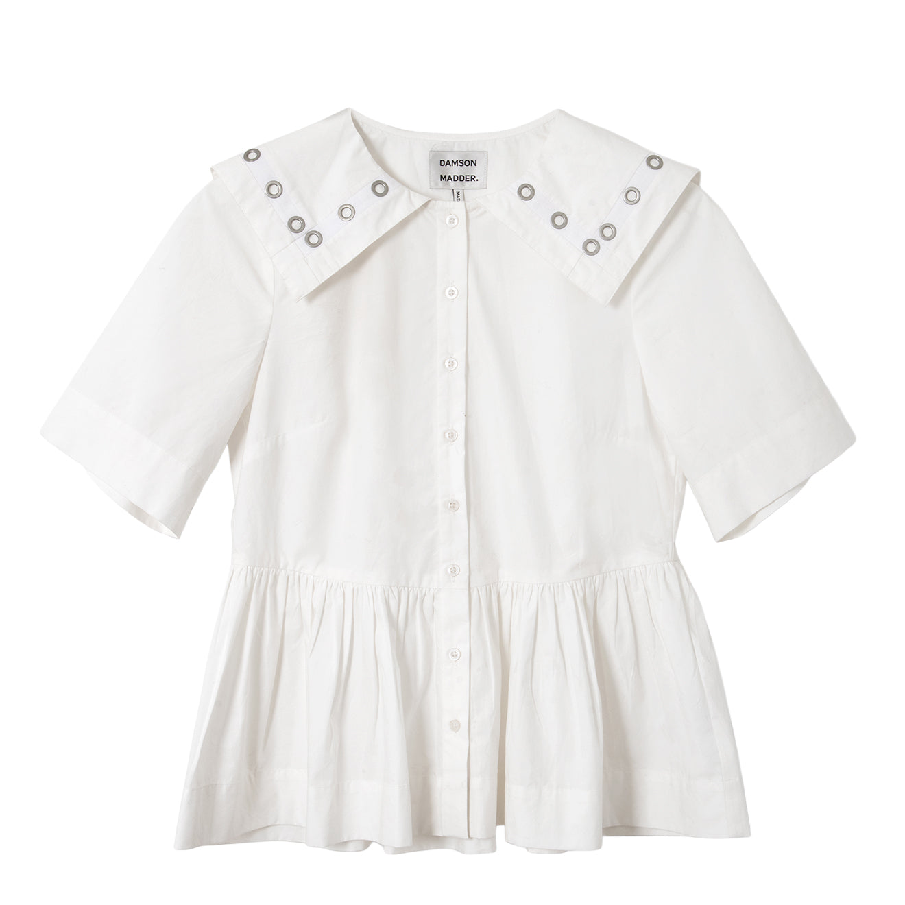 Damson Madder Cyrus Eyelet Blouse White