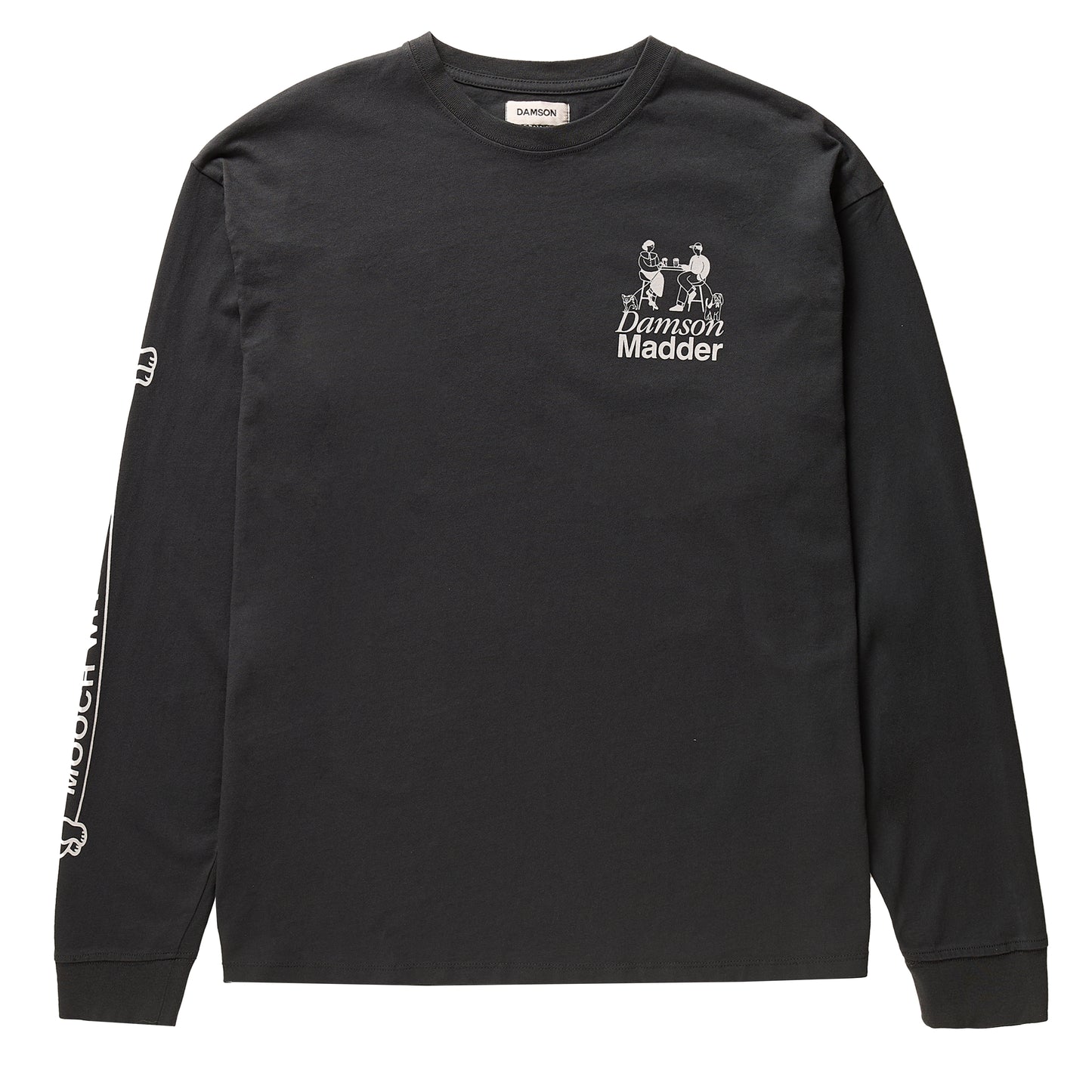 Damson Madder Dog Walker L/S Tee Black - pam pam 