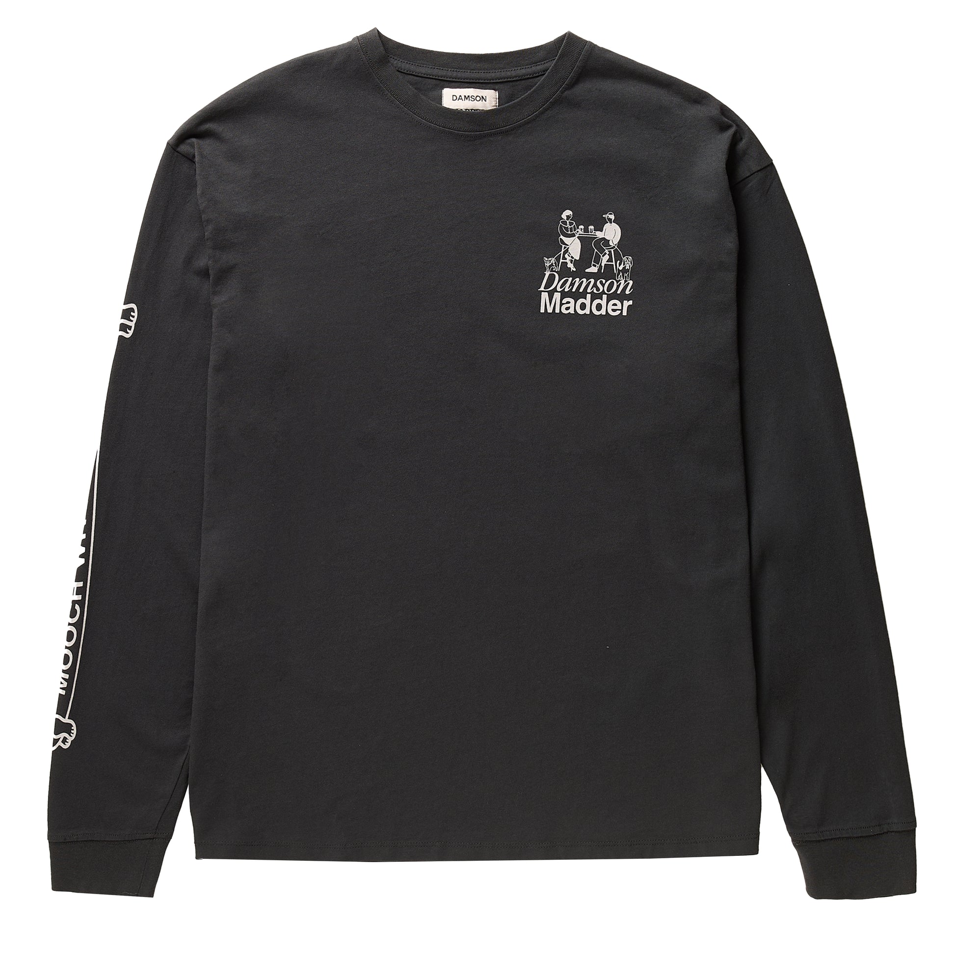 Damson Madder Dog Walker L/S Tee Black - pam pam 