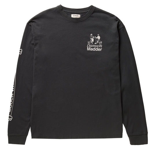 Damson Madder Dog Walker L/S Tee Black - pam pam