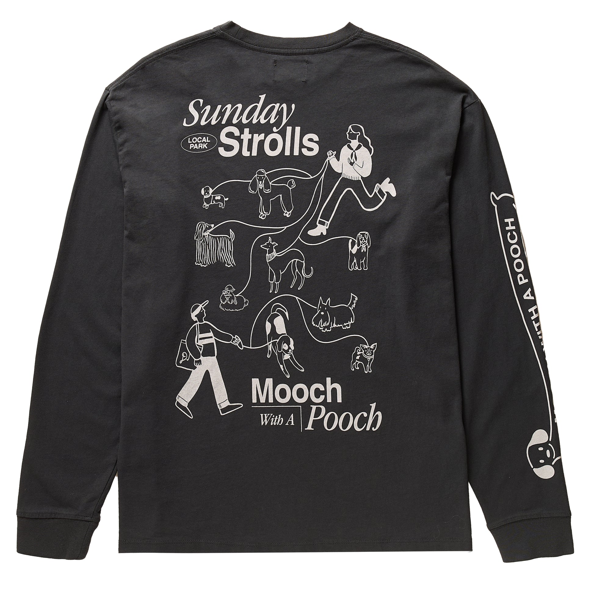 Damson Madder Dog Walker L/S Tee Black - pam pam 