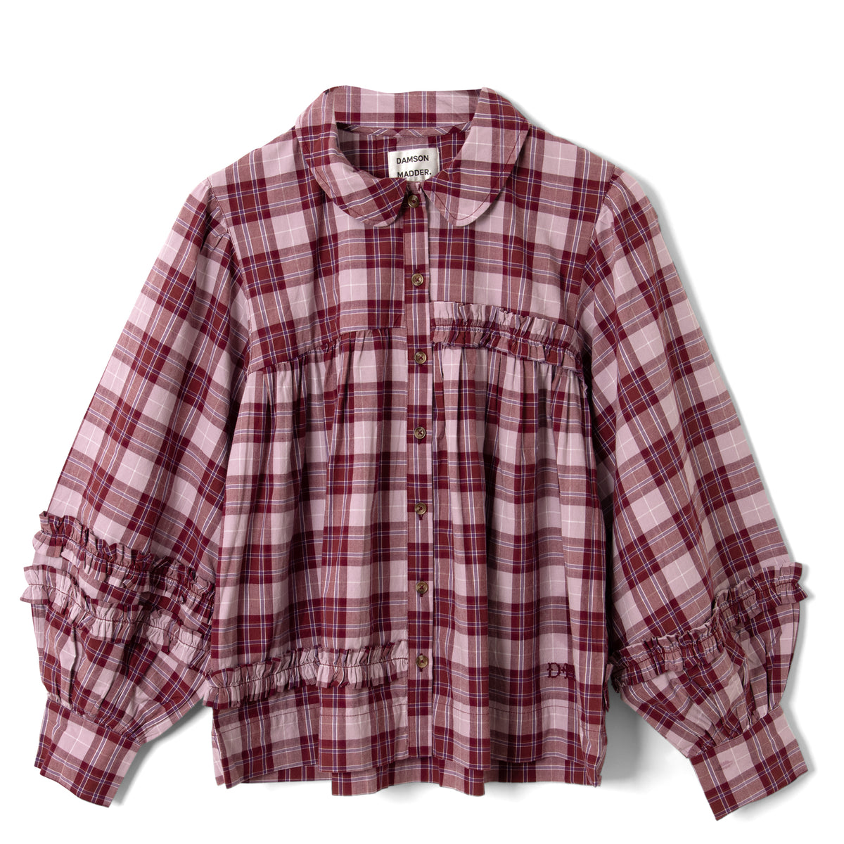 Damson Madder Elio Pj Set Berry Lilac Check
