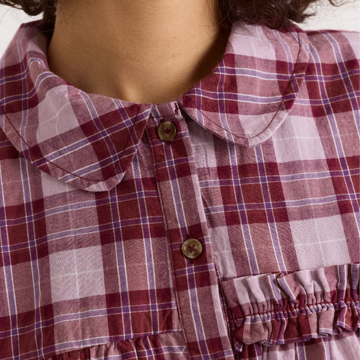 Damson Madder Elio Pj Set Berry Lilac Check