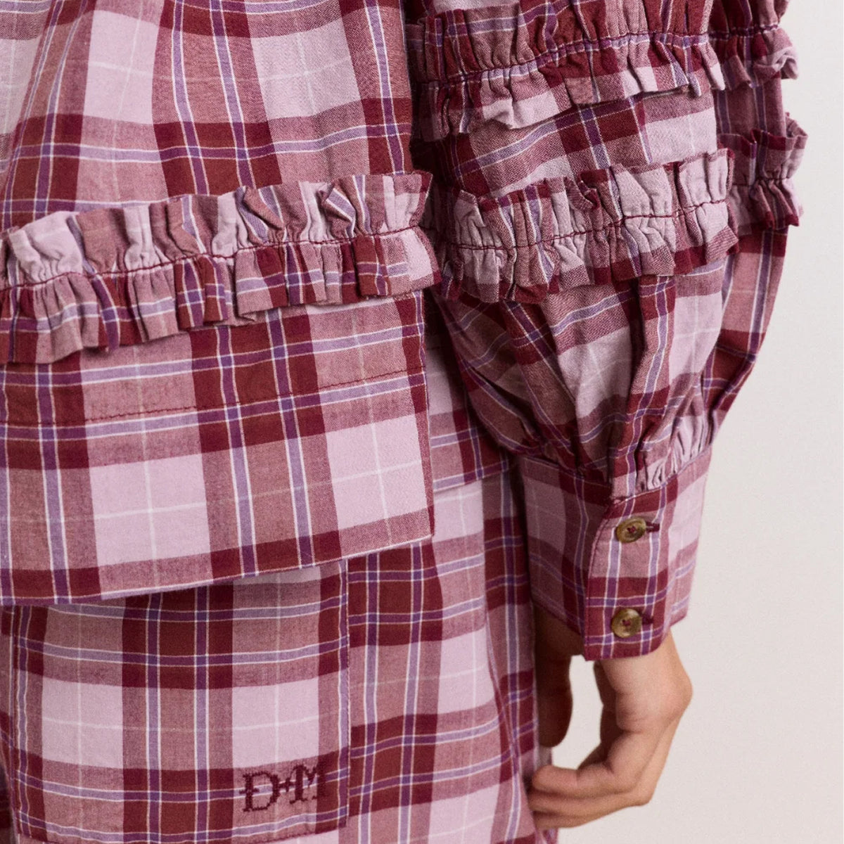 Damson Madder Elio Pj Set Berry Lilac Check