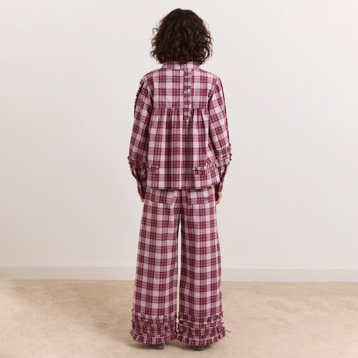 Damson Madder Elio Pj Set Berry Lilac Check