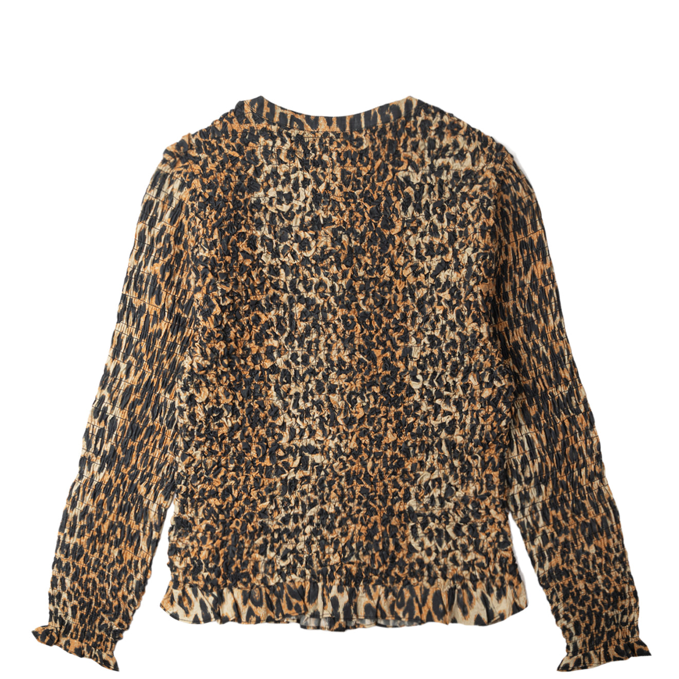 Damson Madder Elliana Smocked Cardi Leopard