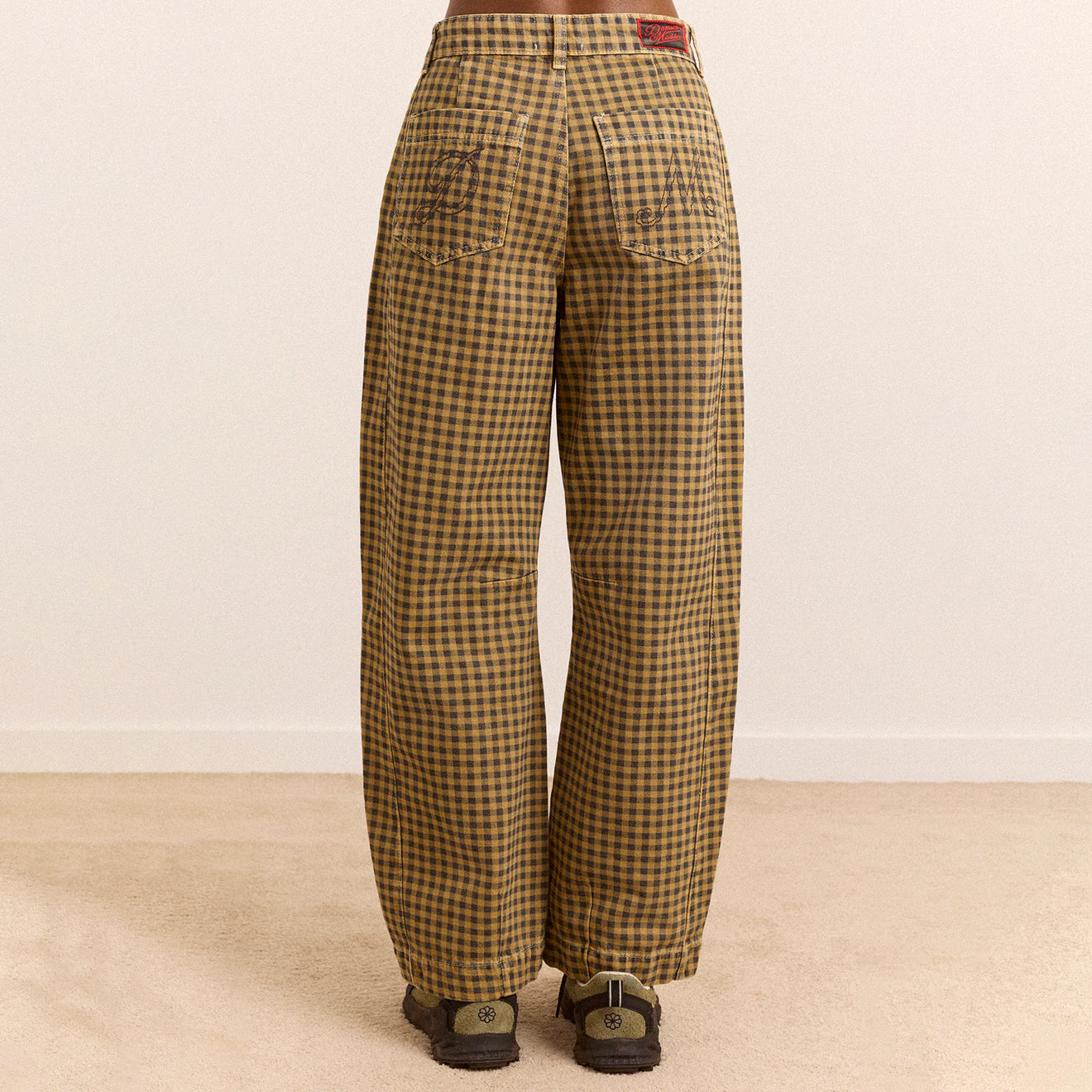 Damson Madder Felix Jeans Quince Gingham Navy