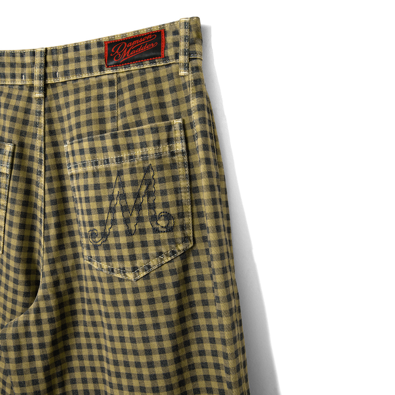 Damson Madder Felix Jeans Quince Gingham Navy