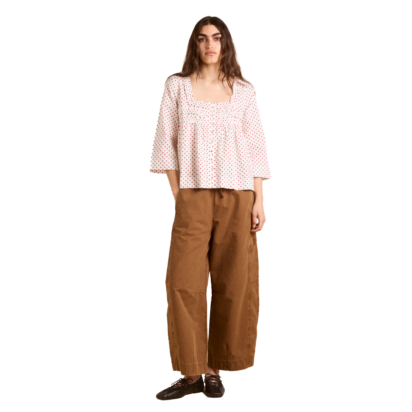 Damson Madder Felix Twill Trouser Caramel - pam pam 