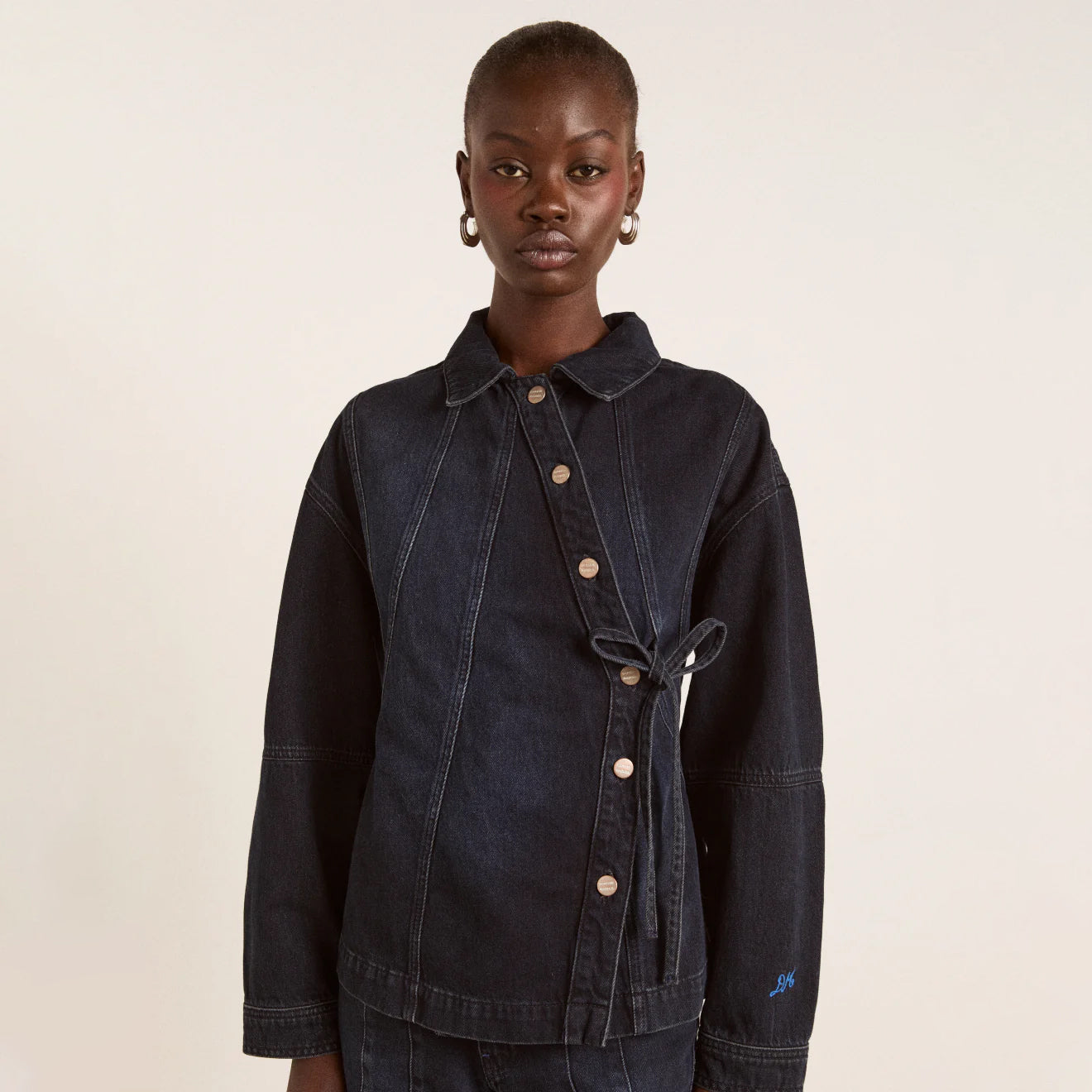 Damson Madder Finella Denim Shirt Wavy Seams - pam pam 
