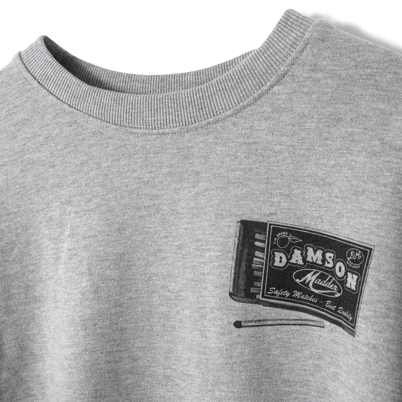 Damson Madder General Store Graphic Sweatshirt Grey Marl - pam pam 