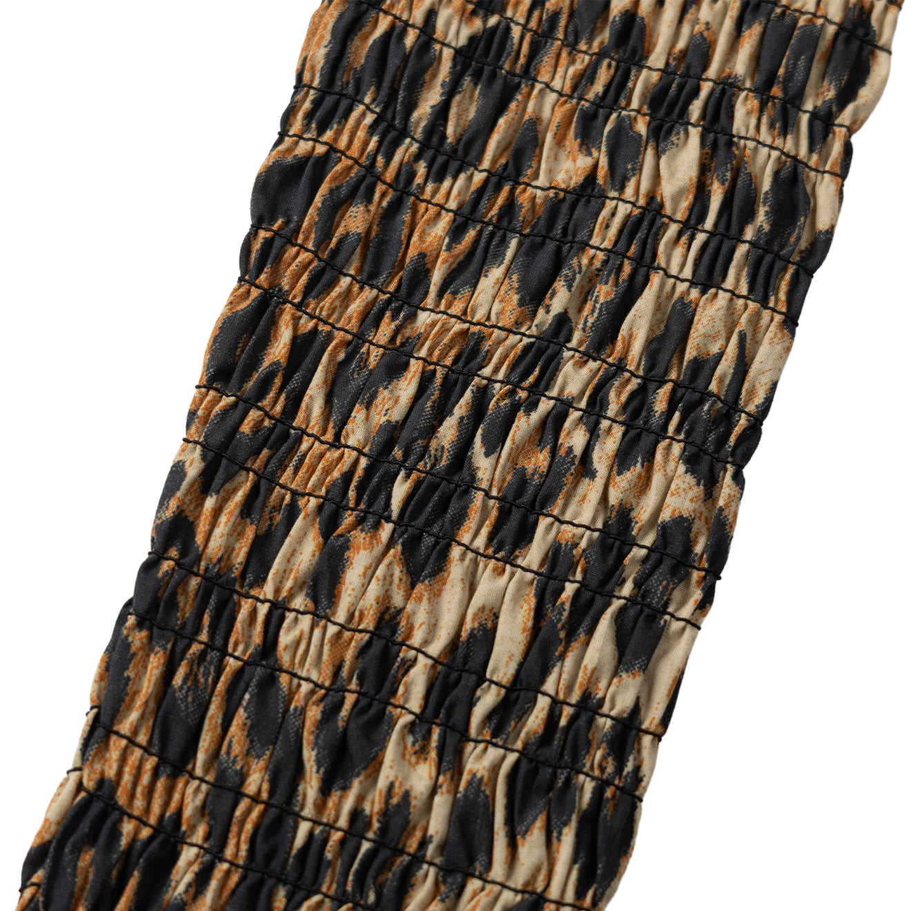 Damson Madder Harper Shirred Midi Dress Leopard