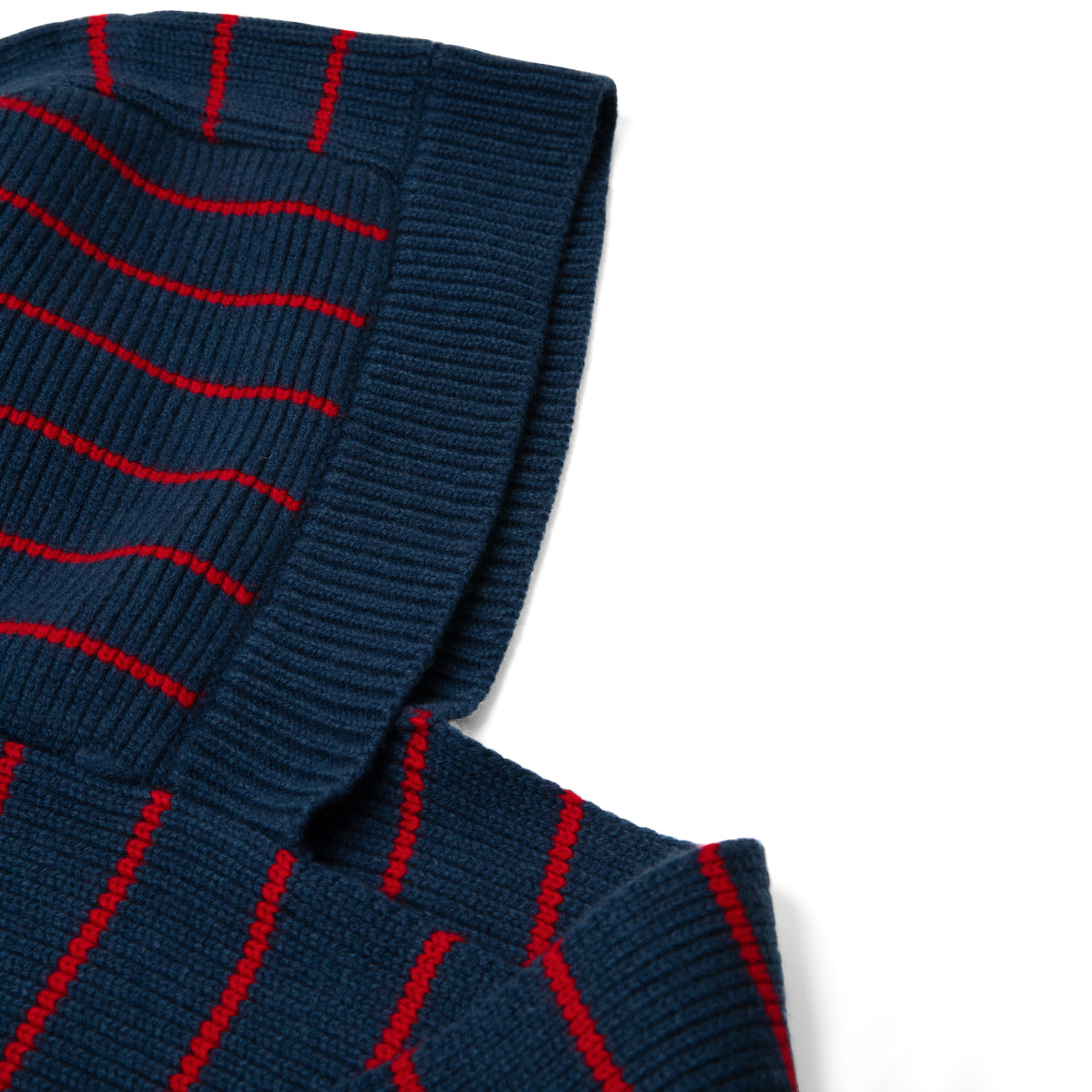 Damson Madder Hooded Scarf Blue Stripe