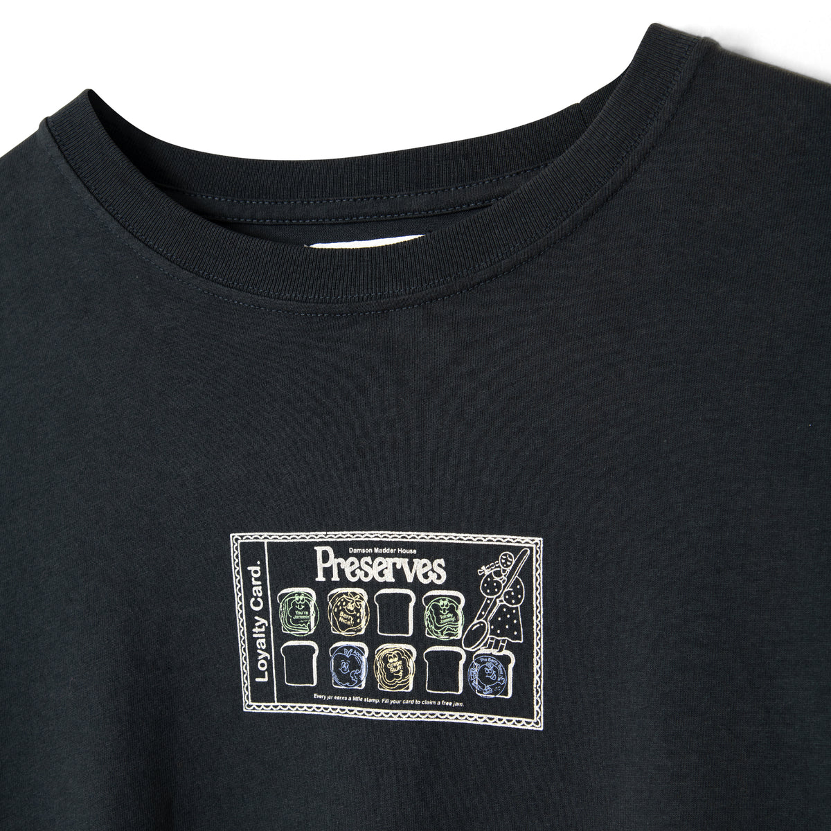 Damson Madder House Preserves L/S Graphic Tee Charcoal