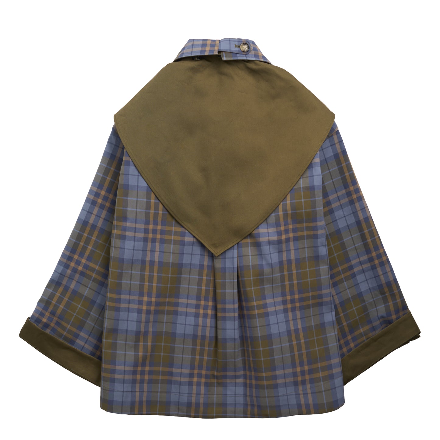 Damson Madder Jerry Crop Trench Coat Olive