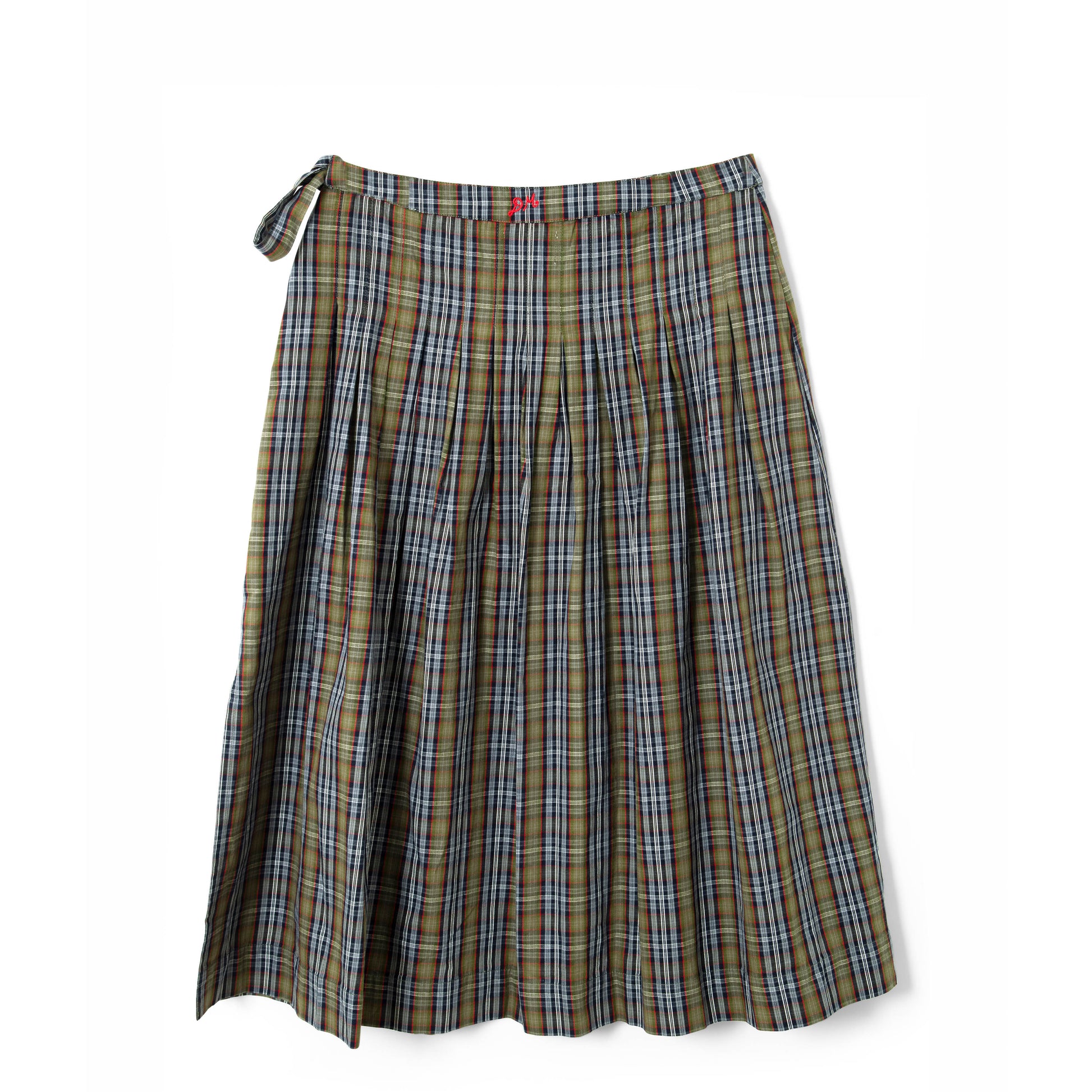 Damson Madder Josie Midi Skirt Multi Check - pam pam 
