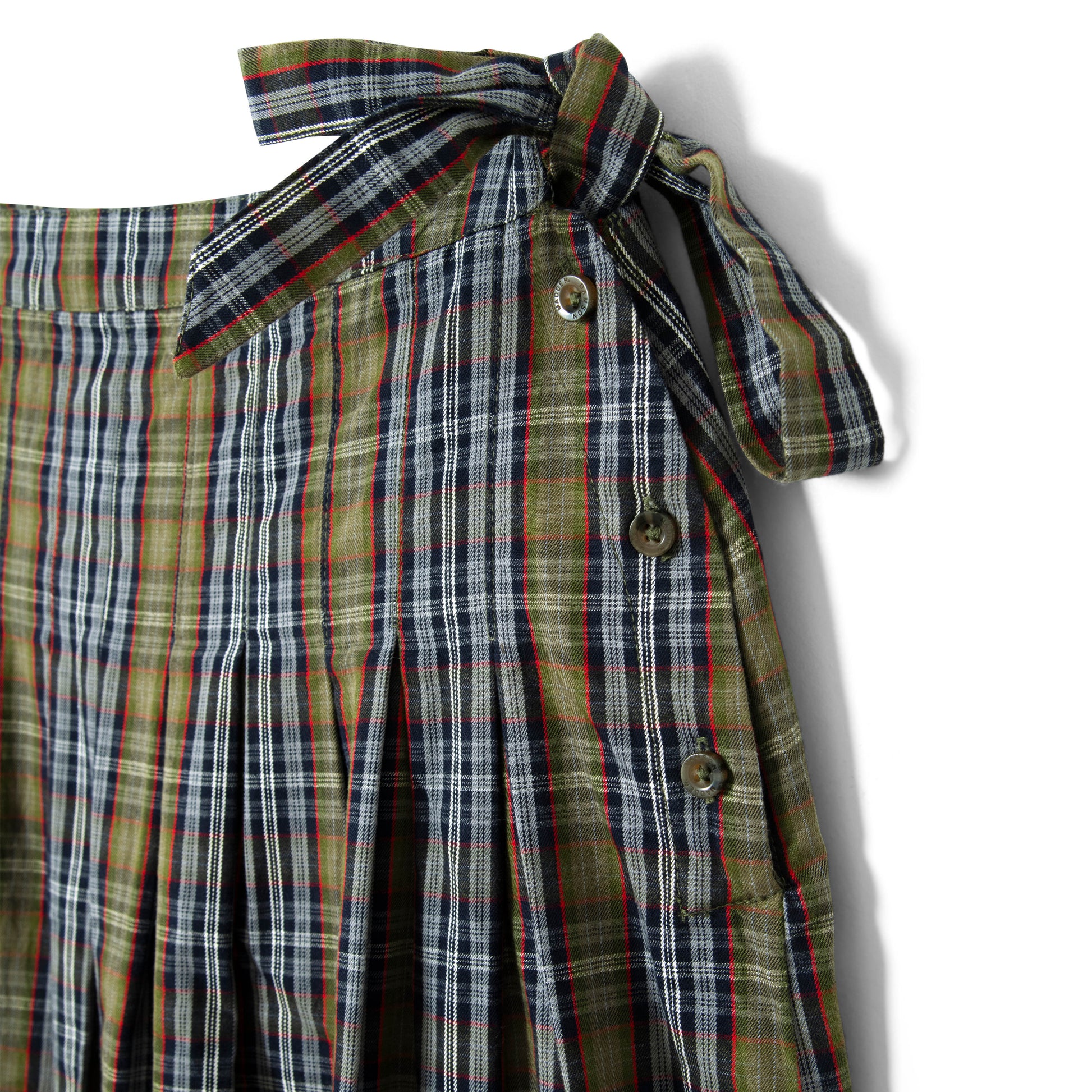 Damson Madder Josie Midi Skirt Multi Check - pam pam 