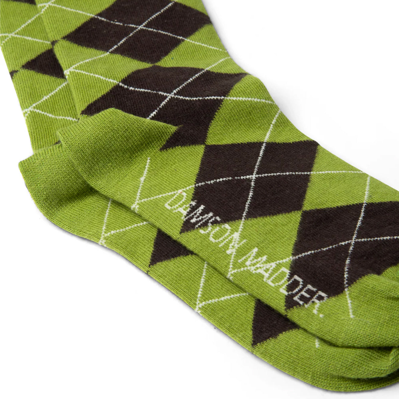 Damson Madder Knee Length Argyle Socks Olive / Burg - pam pam 