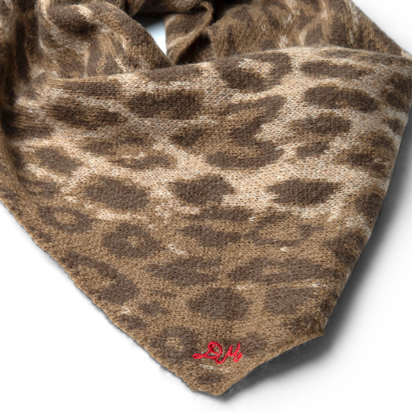 Damson Madder Knitted Head Scarf Leopard - pam pam 