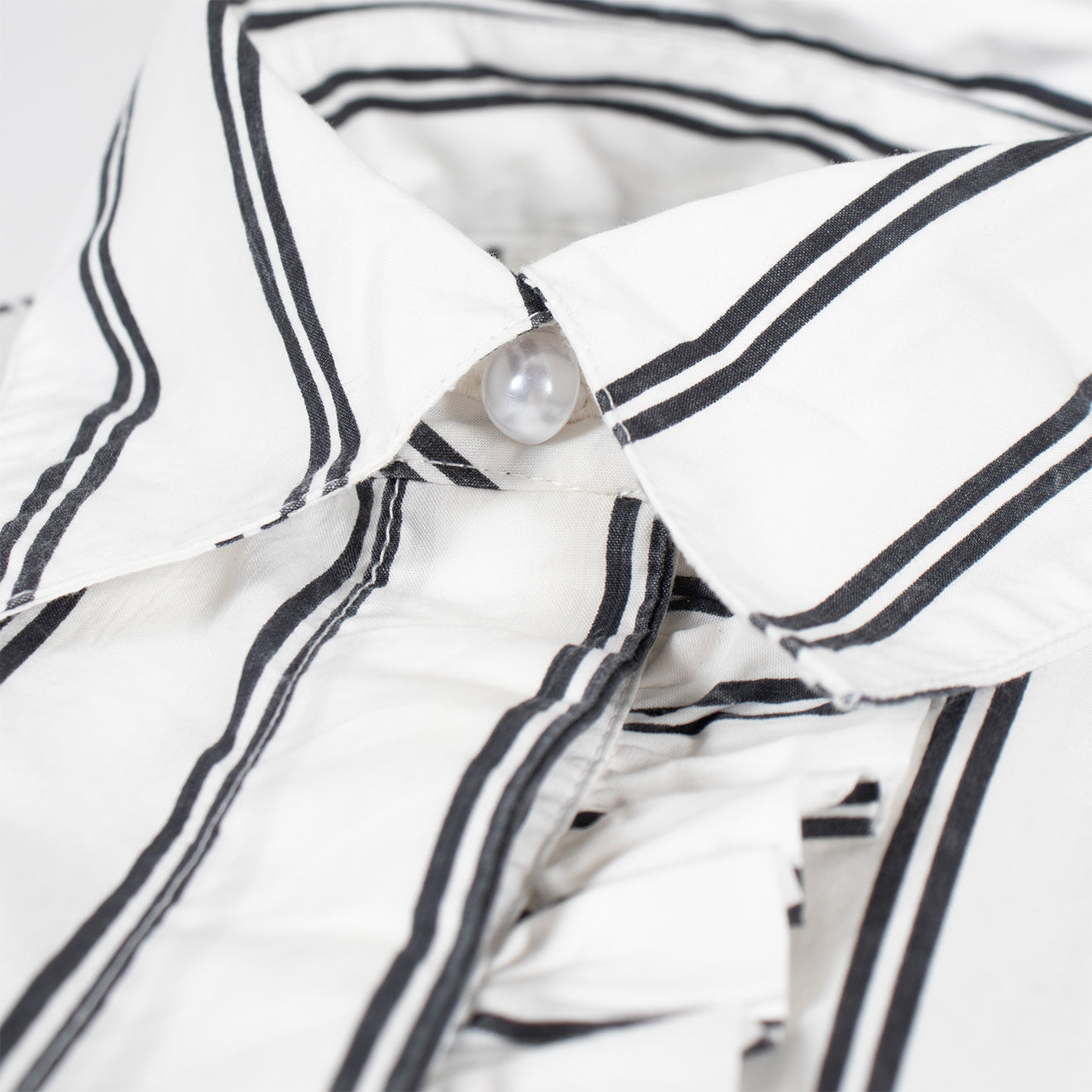 Damson Madder Kylie Ruffle Shirt White Stripe