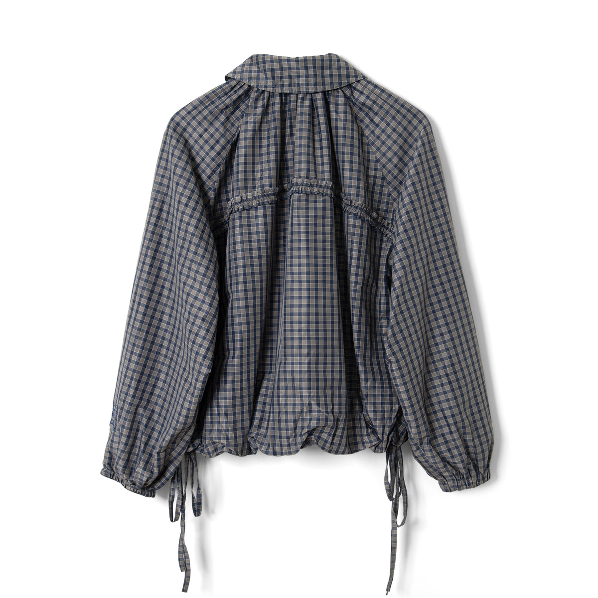 Damson Madder Lailah Lightweight Bomber Jacket Dark Grey / Check Grey