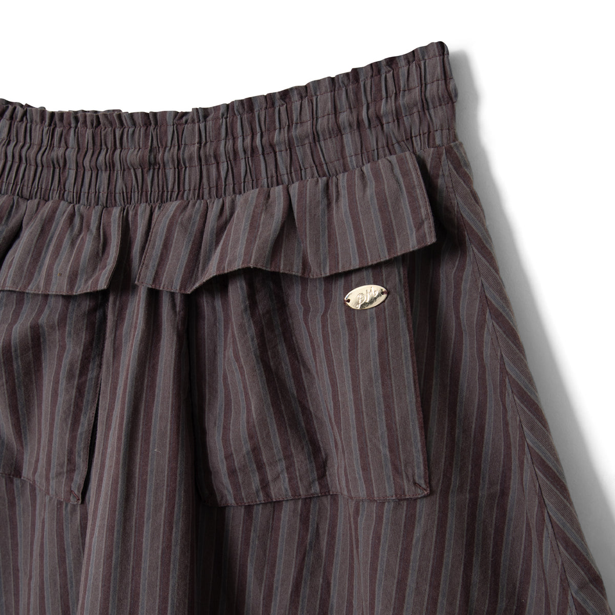 Damson Madder Lainey Midi Skirt Merlot Stripe