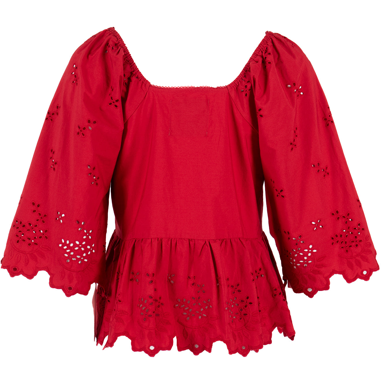 Damson Madder Lana Blouse Red Broderie -