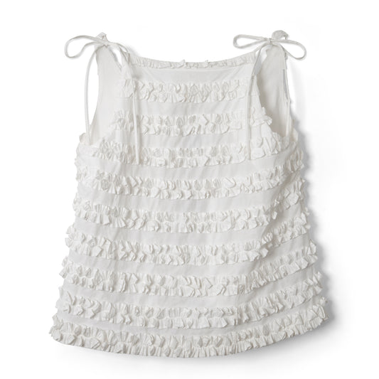 Damson Madder Leili Ruffle Cami White