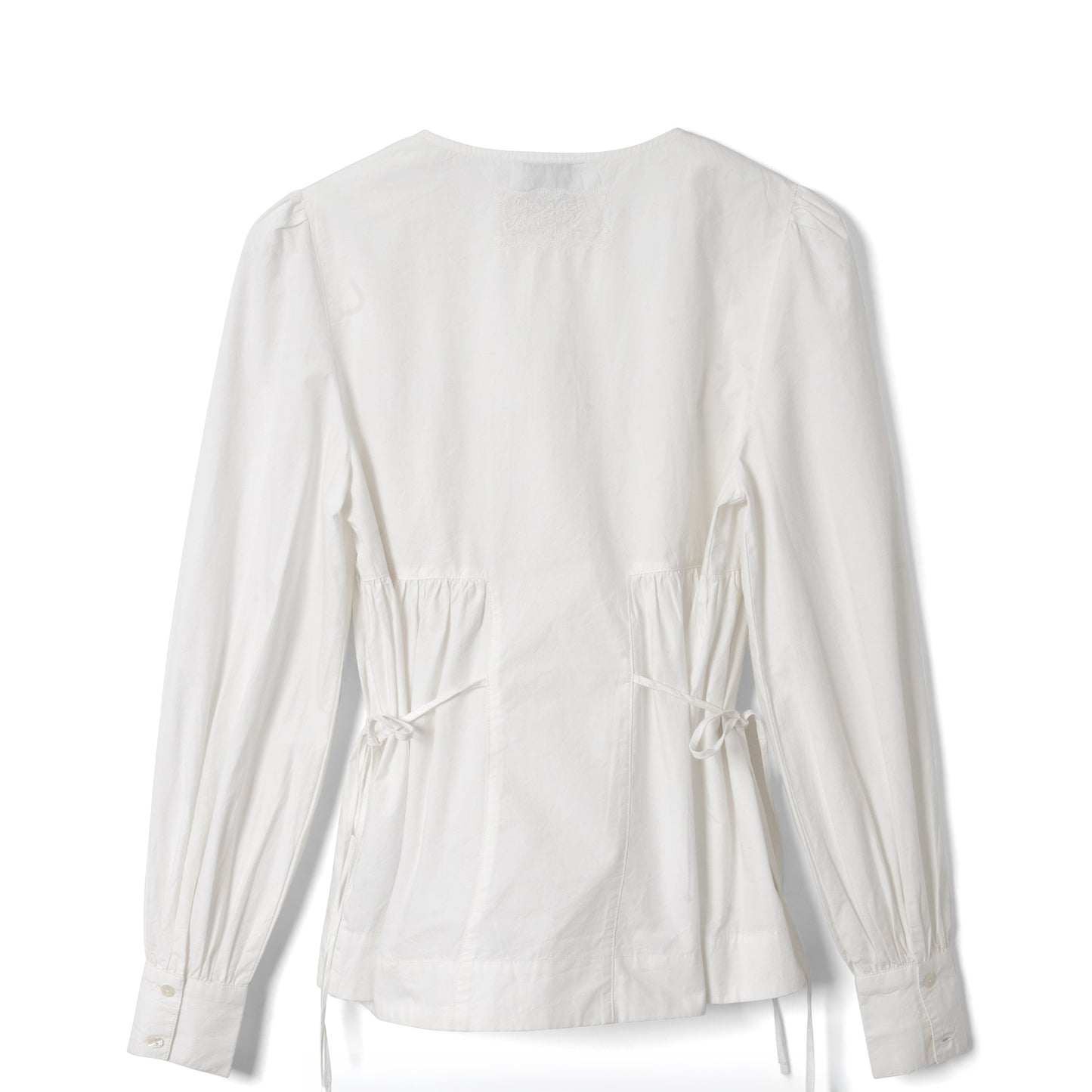 Damson Madder Lettie Bow Detail Blouse White