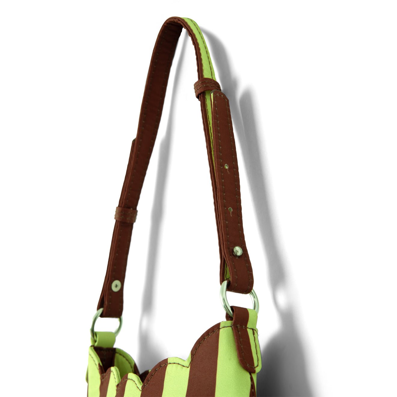 Damson Madder Lorelai Bag Avocado / Chocolate Stripe