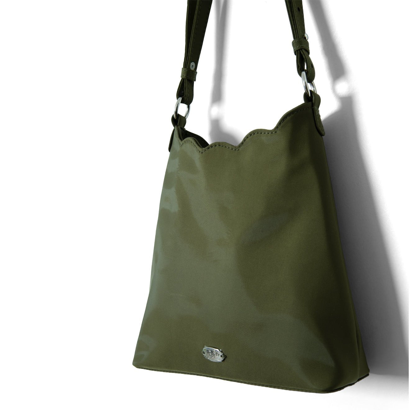 Damson Madder Lorelai Bag In Heavy Satin Olive