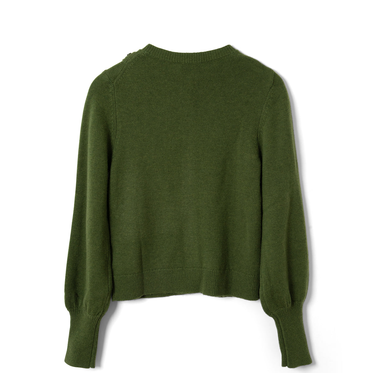 Damson Madder Marla Wool Cashmere Blend Cardigan Green