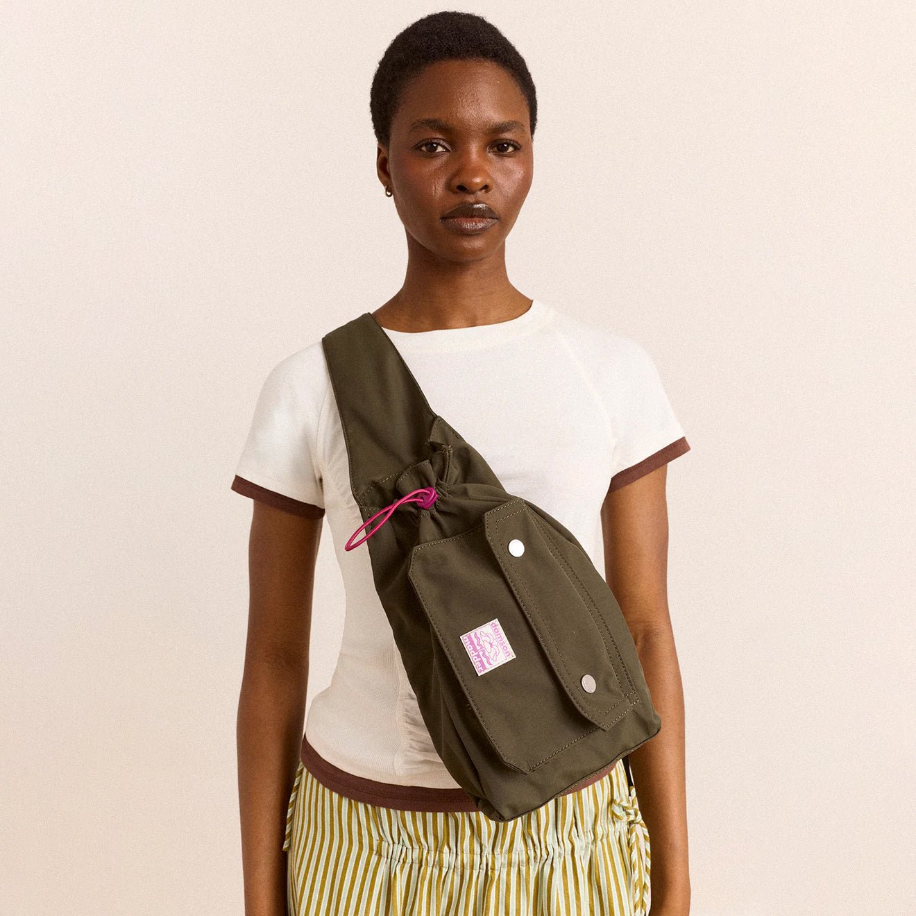 Damson Madder Matilda Cross Body Bag Dark Green