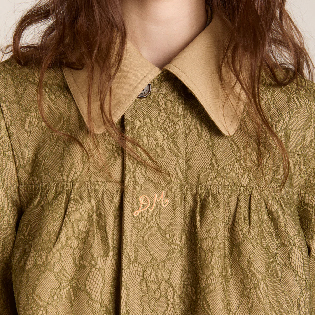Damson Madder Mini Mercedes Reversible Coat Lace Stone