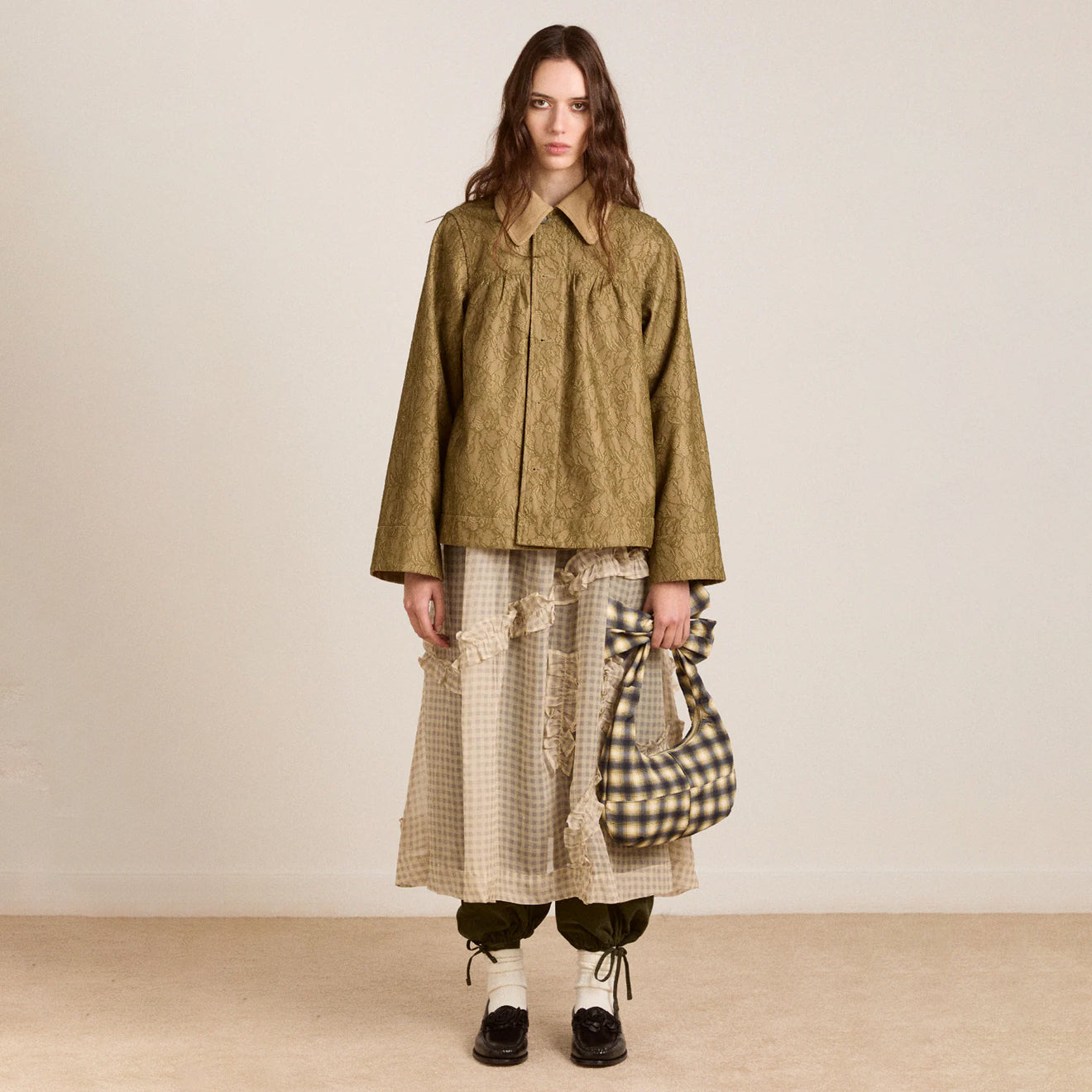 Damson Madder Mini Mercedes Reversible Coat Lace Stone