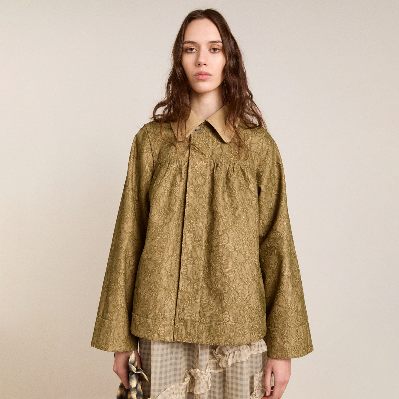 Damson Madder Mini Mercedes Reversible Coat Lace Stone