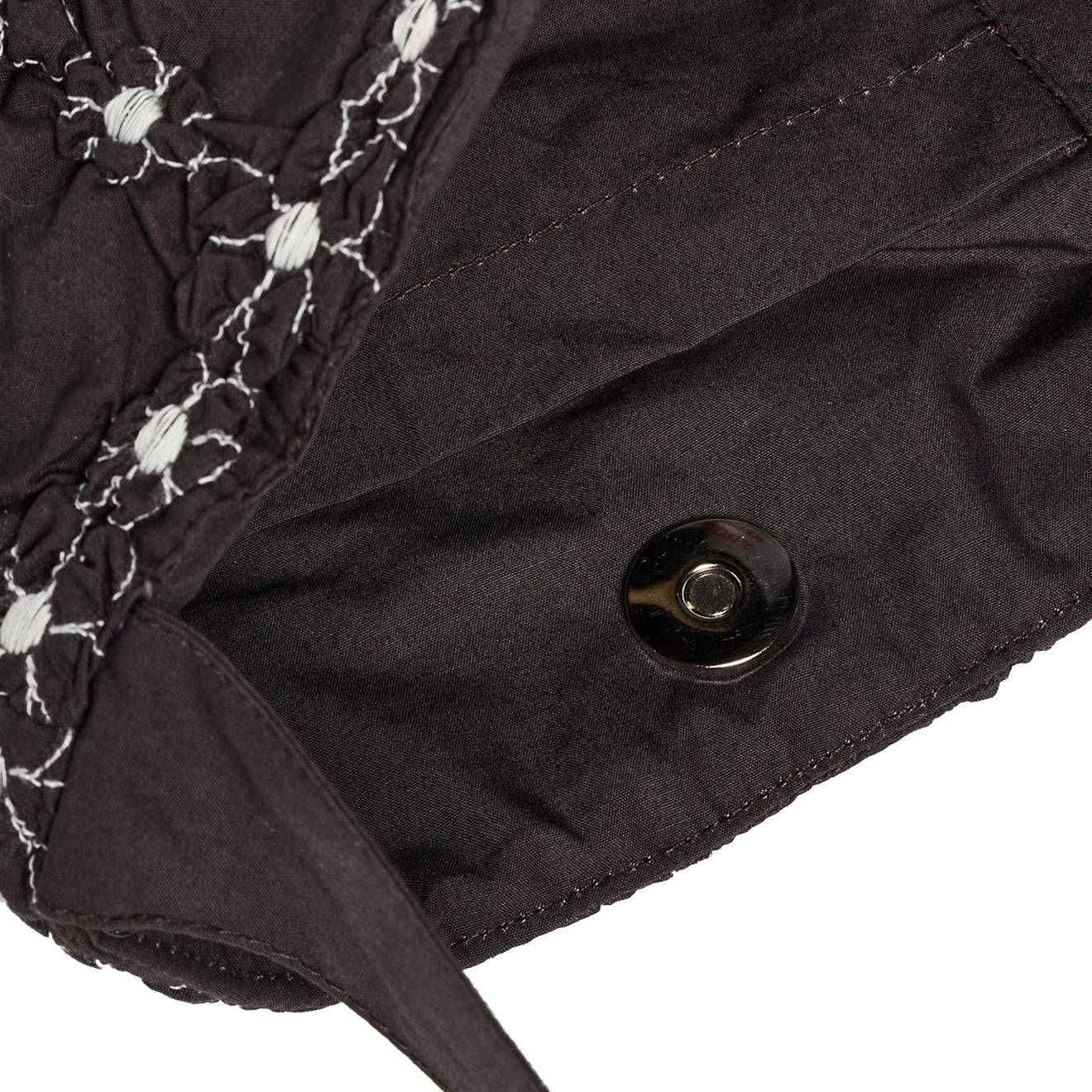 Damson Madder Minnie Shirred Shoulder Bag Black