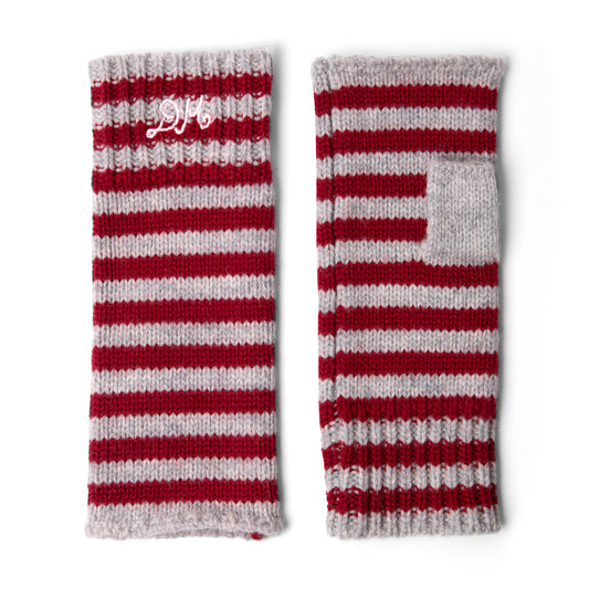 Damson Madder Mittens Red / Burg Stripe - pam pam