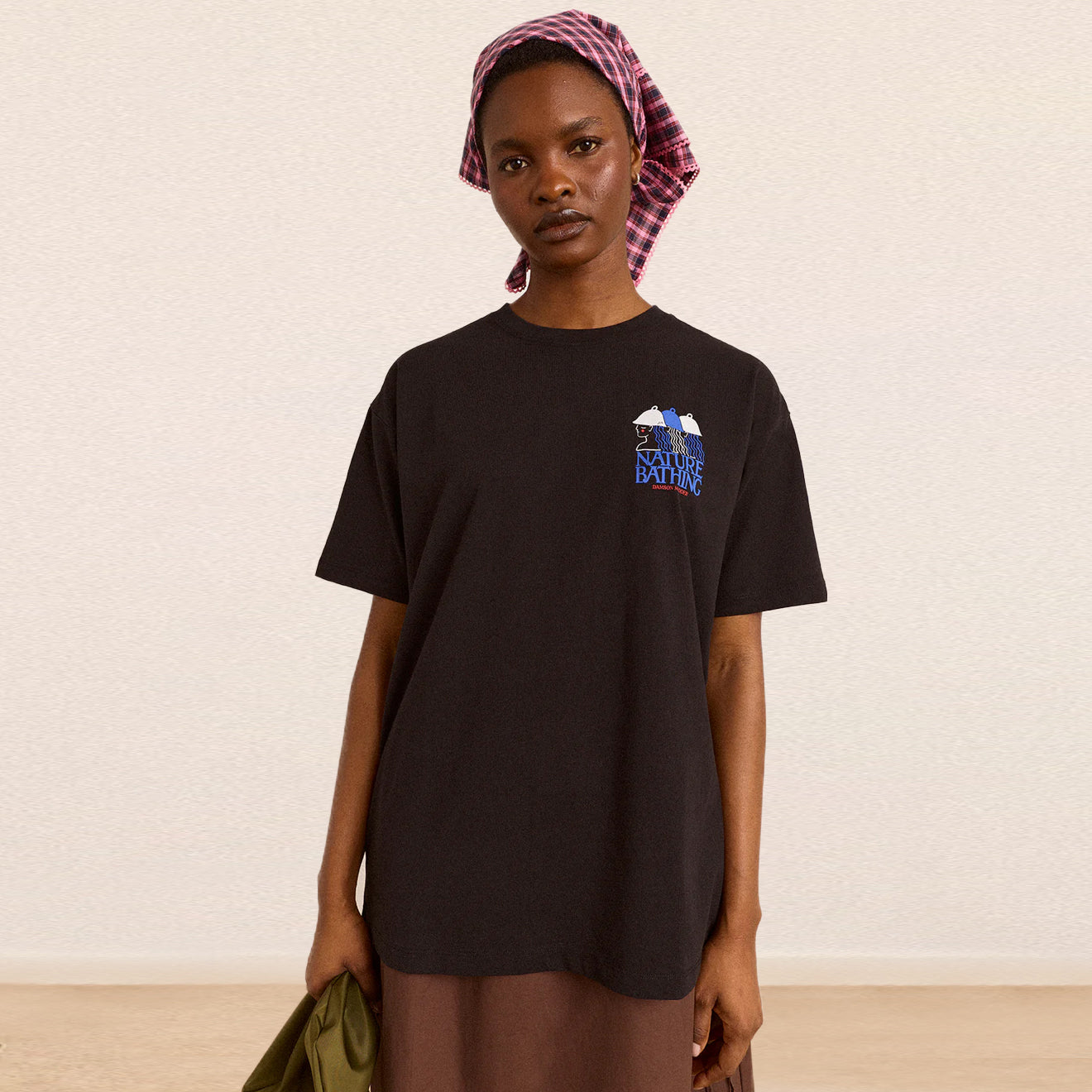 Damson Madder Nature Bathing SS Graphic Tee Black