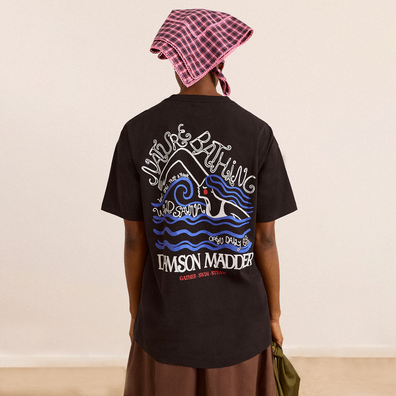 Damson Madder Nature Bathing SS Graphic Tee Black
