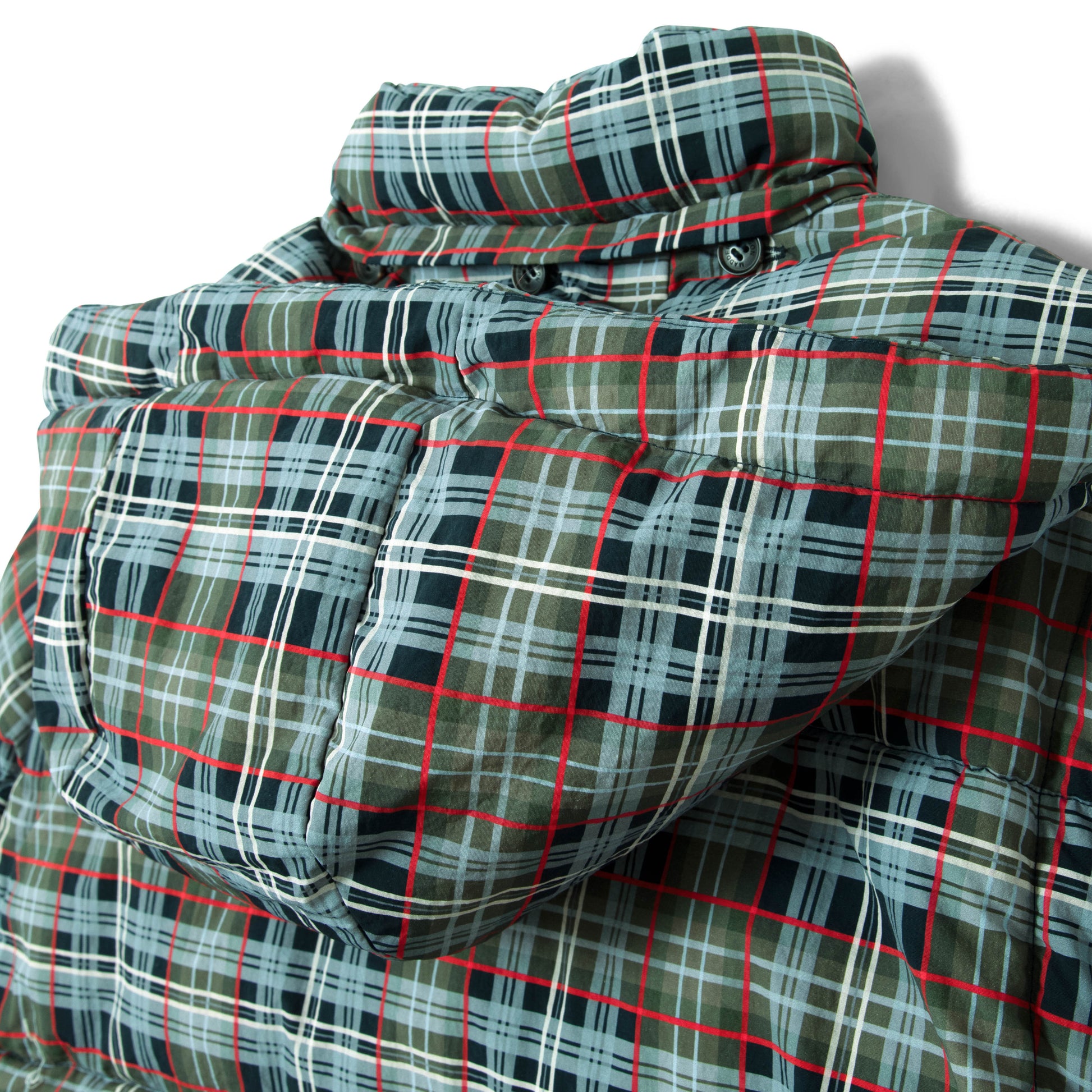 Damson Madder Pearl Hooded Puffer Multi Check - pam pam 