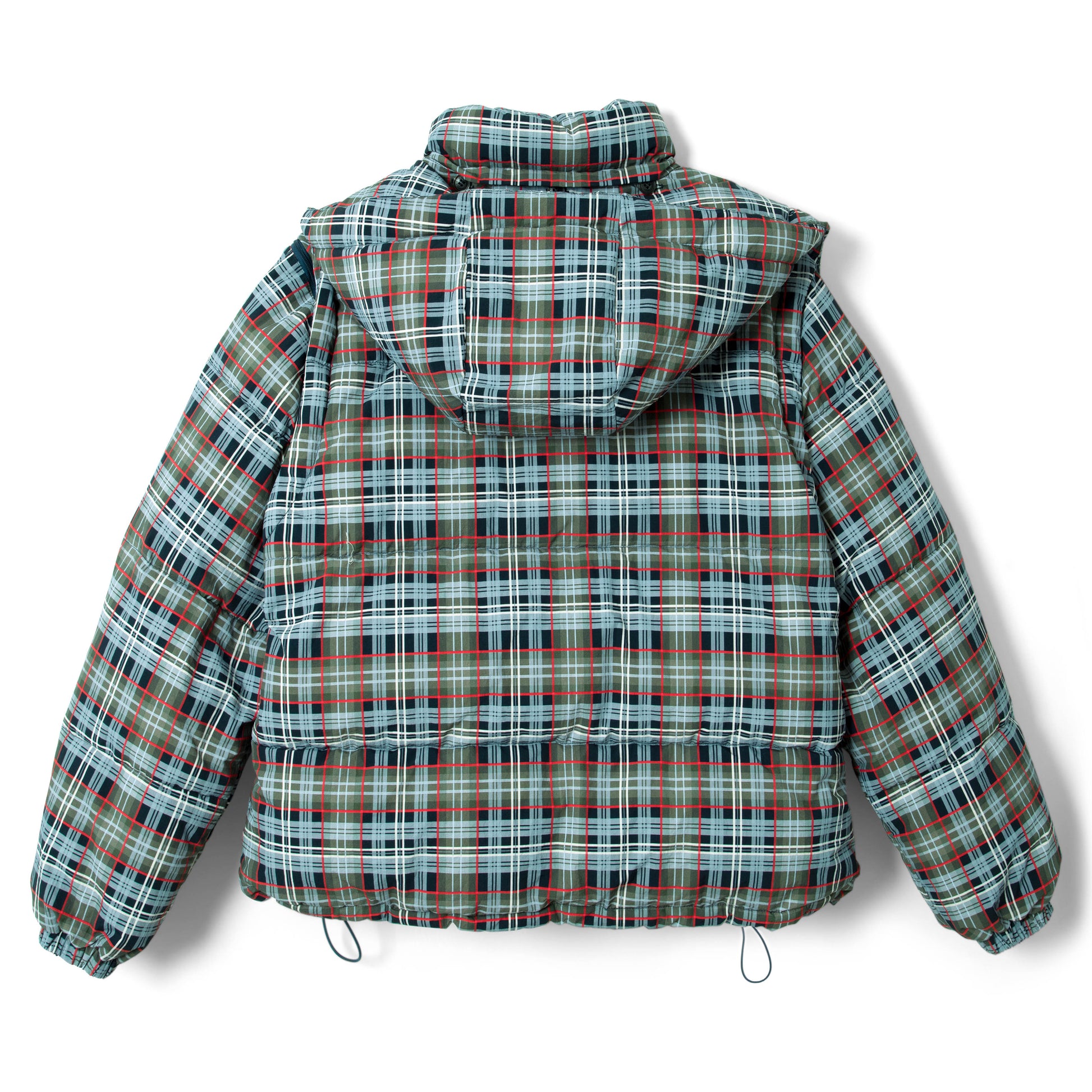 Damson Madder Pearl Hooded Puffer Multi Check - pam pam 