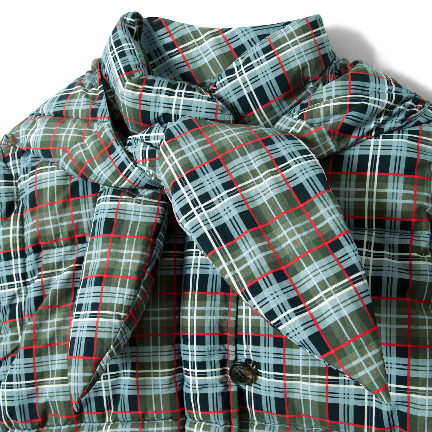 Damson Madder Pearl Hooded Puffer Multi Check - pam pam 