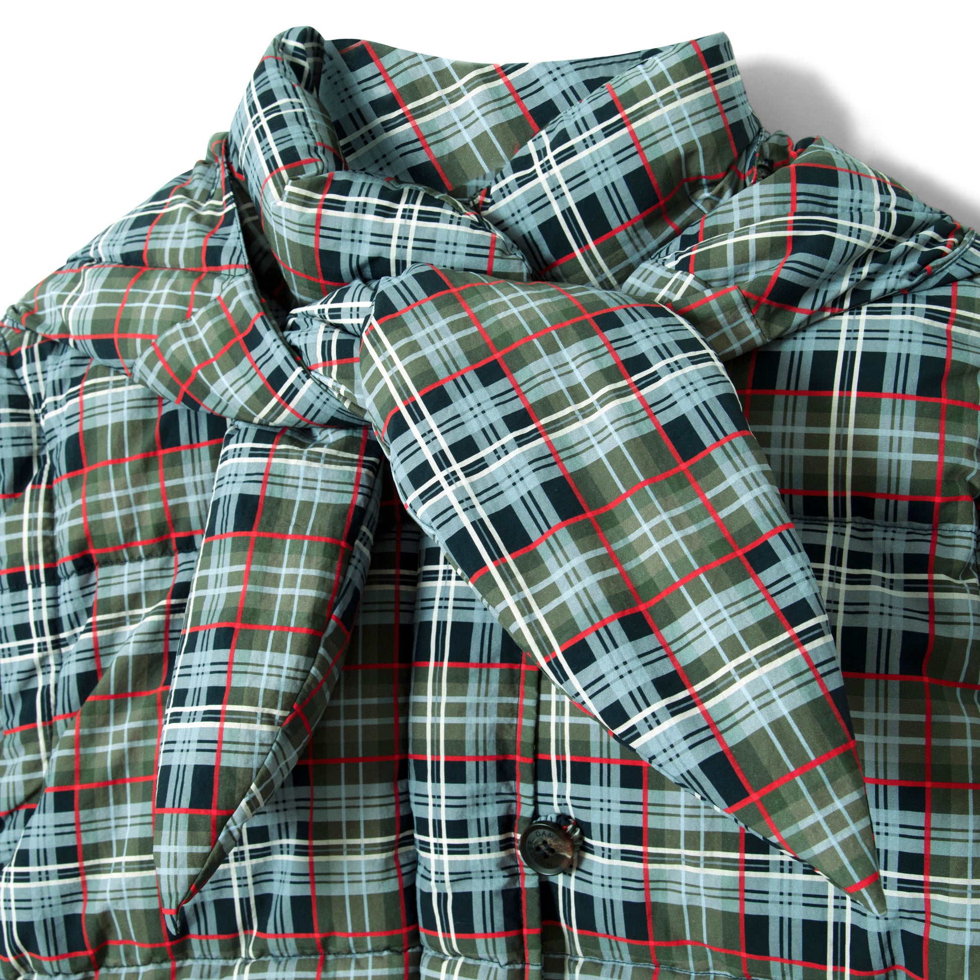 Damson Madder Pearl Hooded Puffer Multi Check - pam pam 