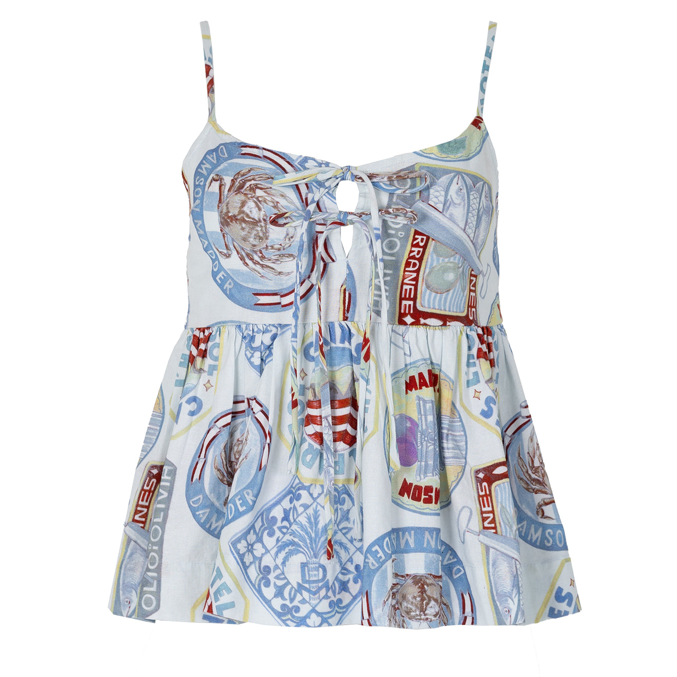 Damson Madder Penny Shell Top Holiday Print | pam pam