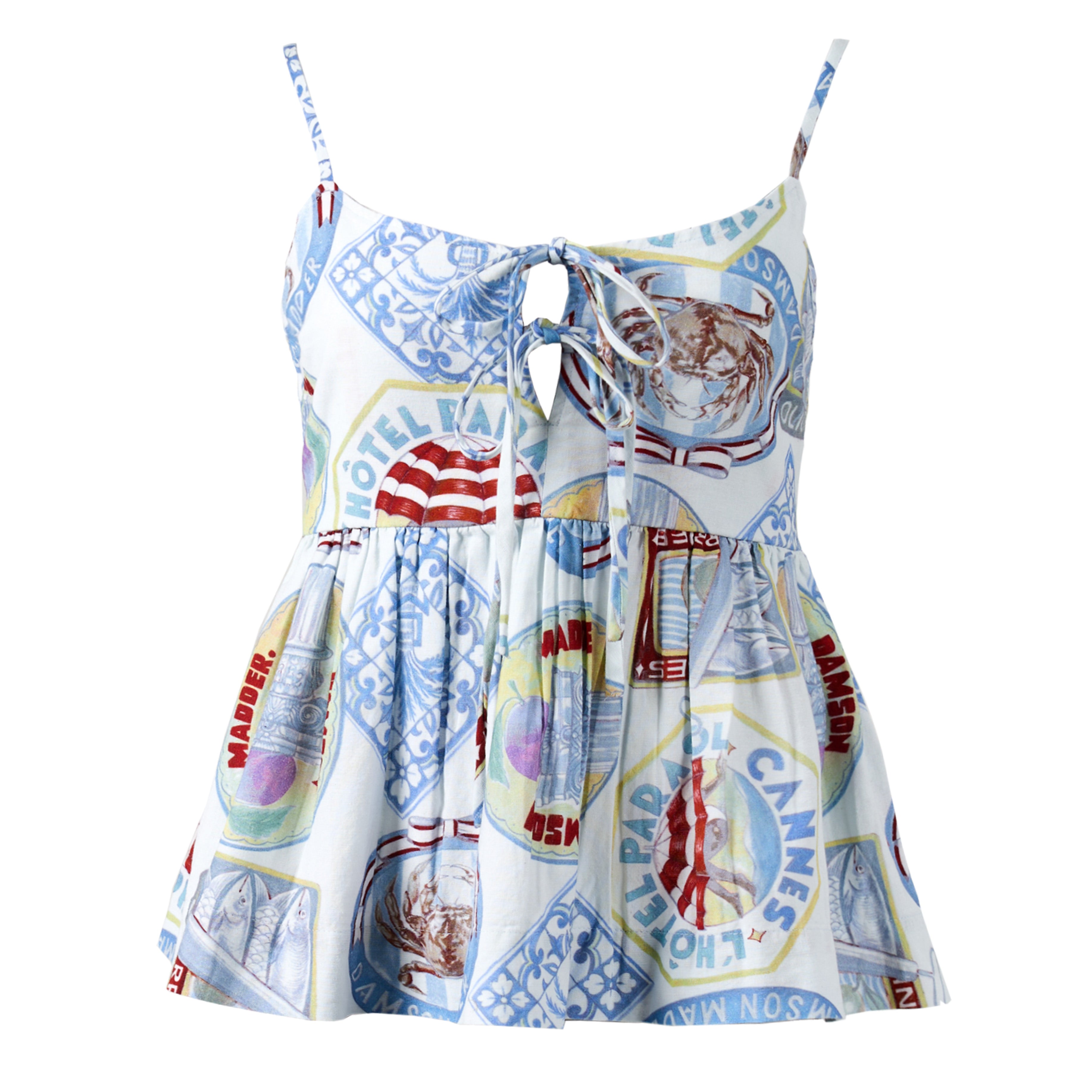 Damson Madder Penny Shell Top Holiday Print | pam pam